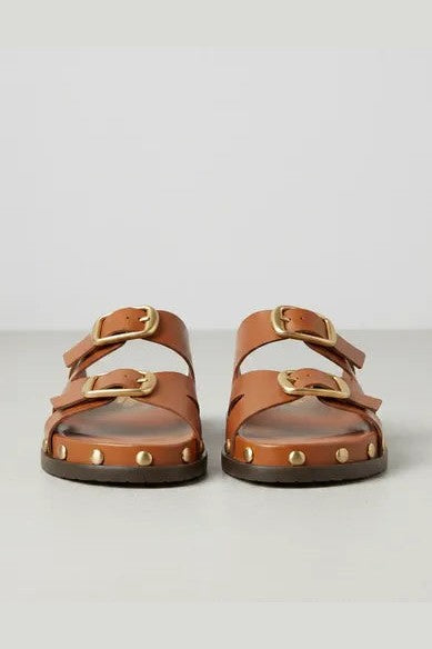 PAPETE MARROM COURO FIVELA TACHAS A 12016 0279 0001 AREZZO Imagem secundária do produto