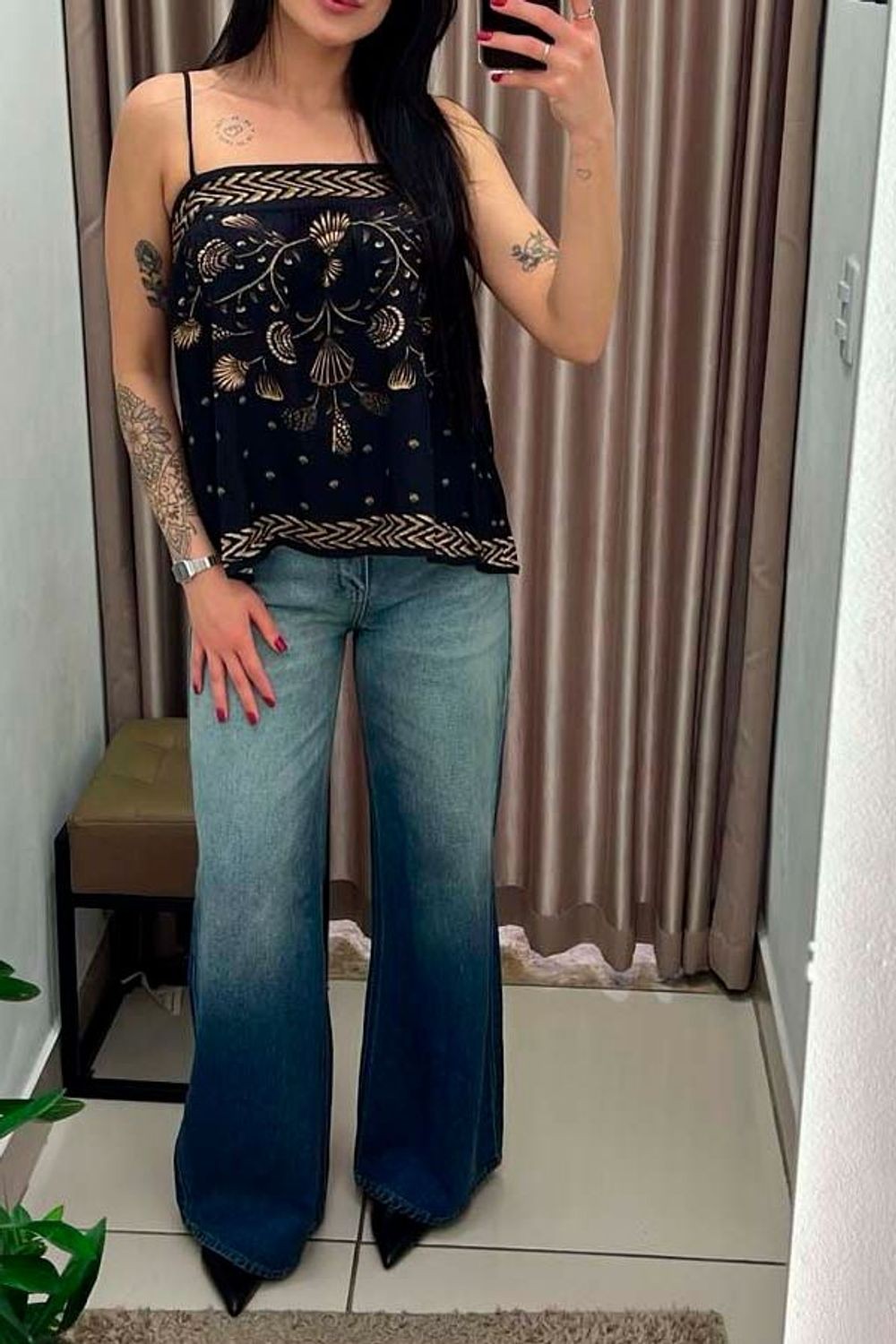 Calça Feminina Alcance ref. JEANS PANTALONA - VintedoisK Imagem principal do produto