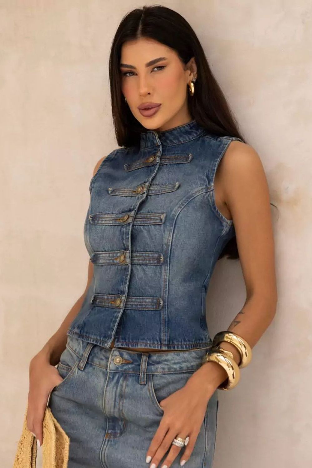 Colete Feminino Alcance ref. COLETE JEANS - VintedoisK Imagem principal do produto