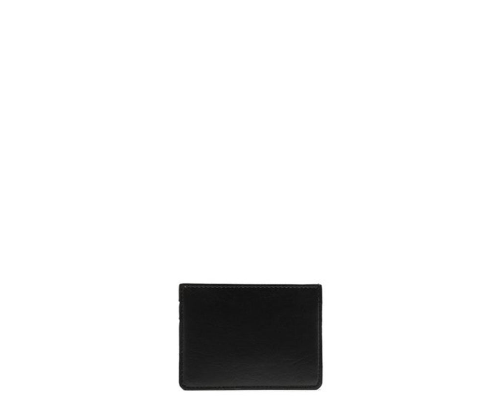 Carteira Anacapri Porta Cartão Pequeno Essencial preto vista de trás, em fundo branco