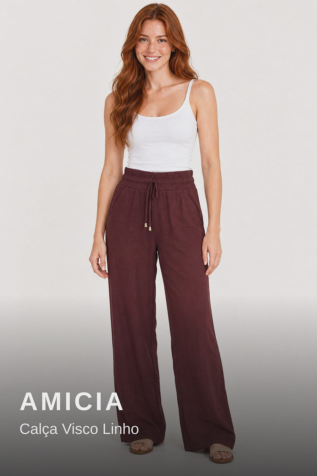 Amicia Calça Visco Linho