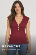 Revanche Blusa Com Botões Vista