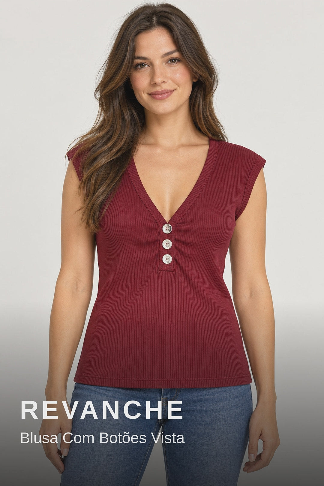 Revanche Blusa Com Botões Vista