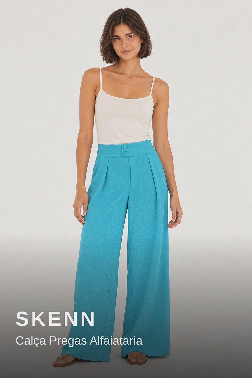 Skenn Calça Pregas Alfaiataria