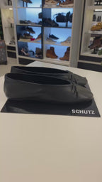 SAPATILHA PRETA COURO BALLERIN S 21963 0060 0001 SCHUTZ