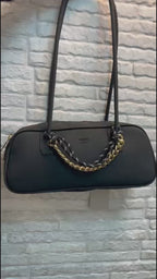 BOLSA BOWLING PRETA NOBUCK GRANDE CORDÃO A 50011 0966 0001 AREZZO