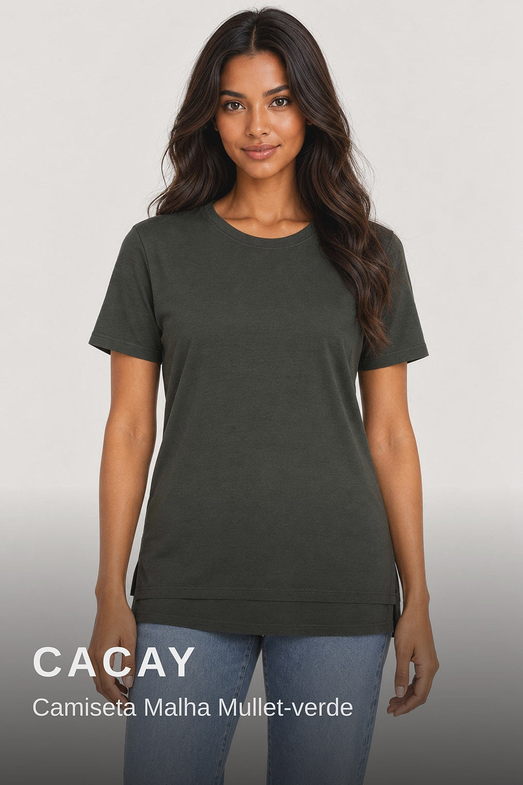 Cacay Camiseta Malha Mullet-verde