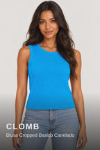 Clomb Blusa Cropped Basico Canelado