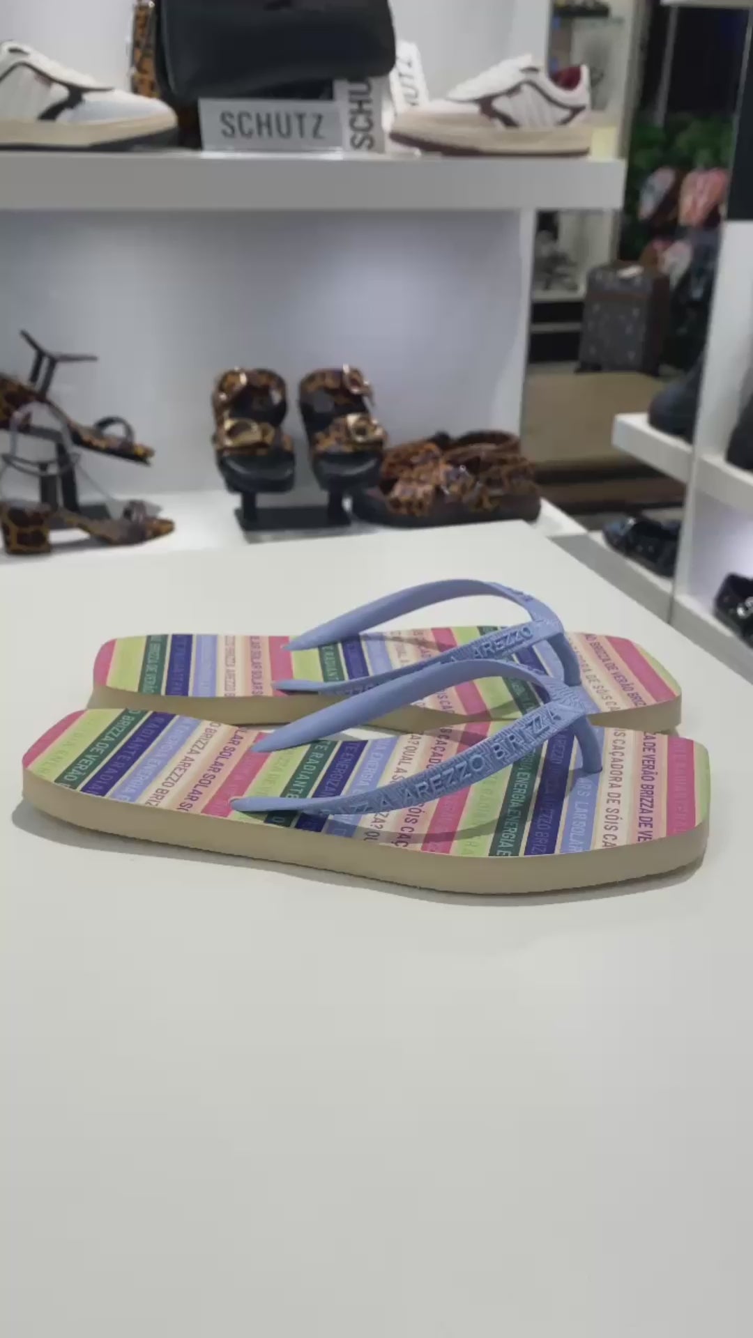 CHINELO DE DEDO AZUL SQUARE FITINHAS COLOR Z 19027 0250 0002 BRIZZA