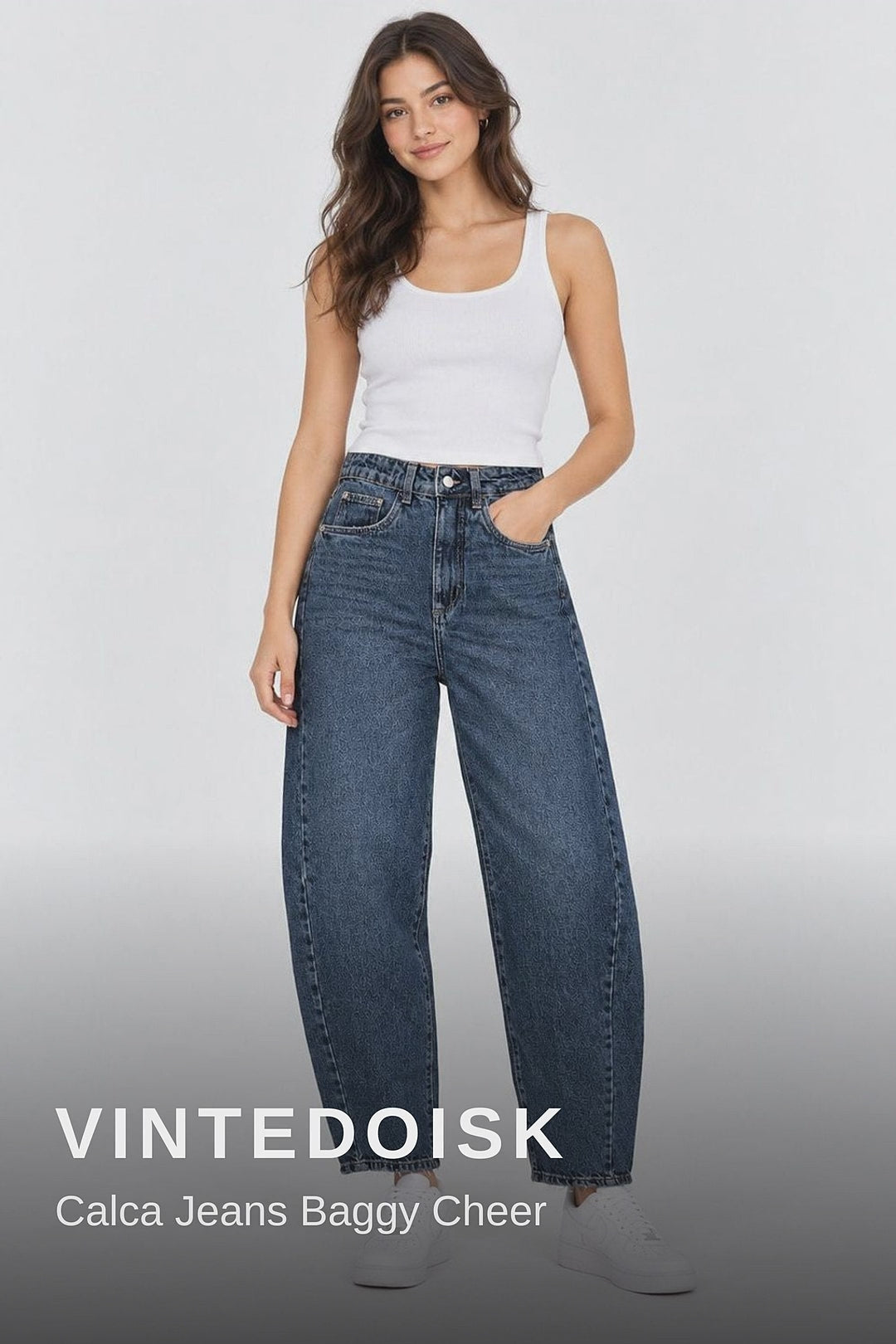 Vintedoisk Calca Jeans Baggy Cheer