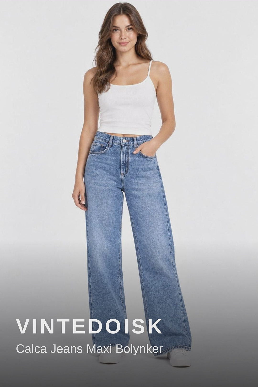 Vintedoisk Calca Jeans Maxi Bolynker