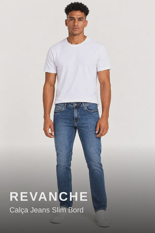 Revanche Calça Jeans Slim Bord