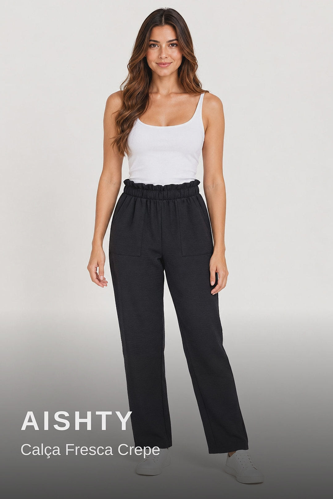 Aishty Calça Fresca Crepe