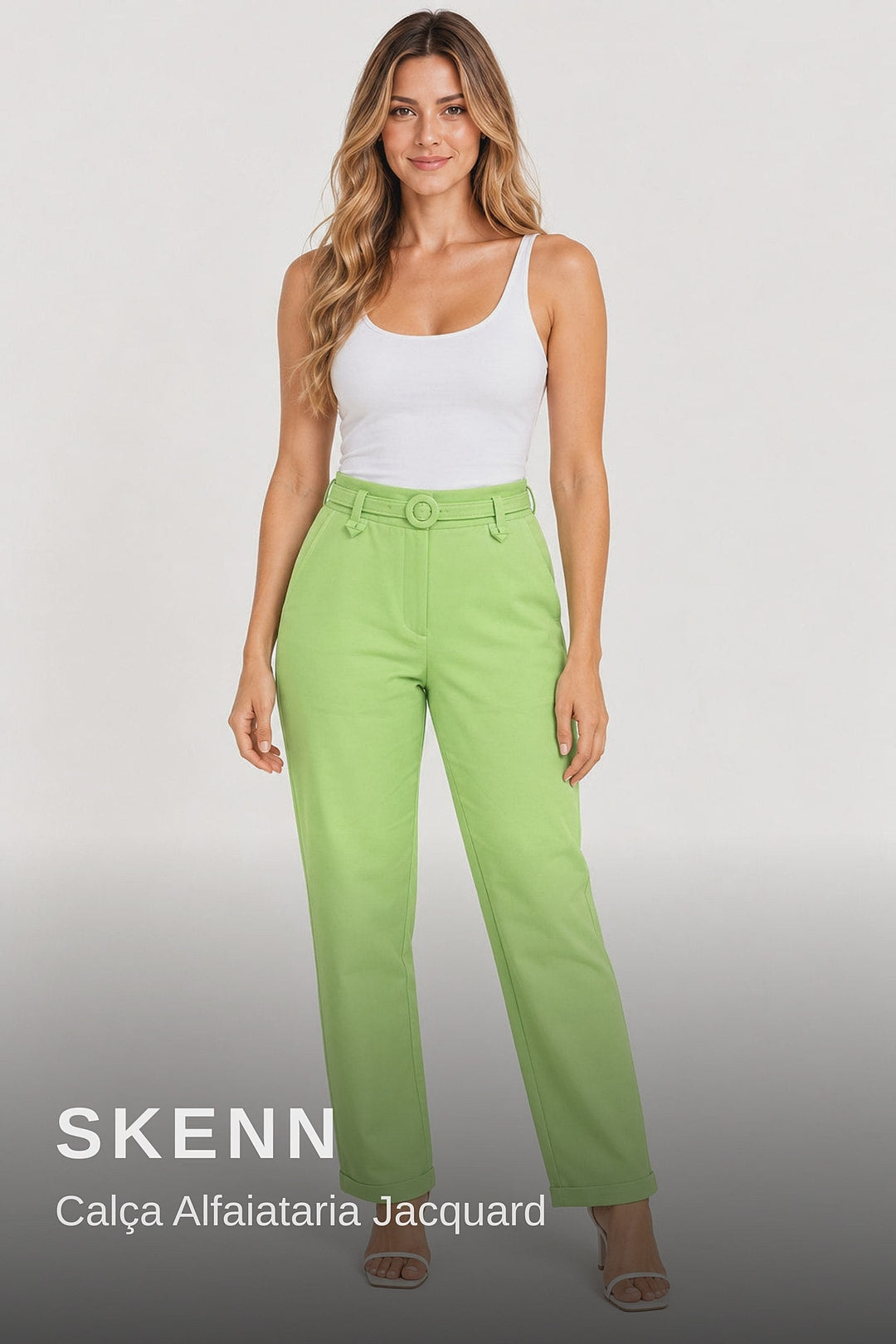 Skenn Calça Alfaiataria Jacquard