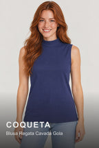 Coqueta Blusa Regata Cavada Gola