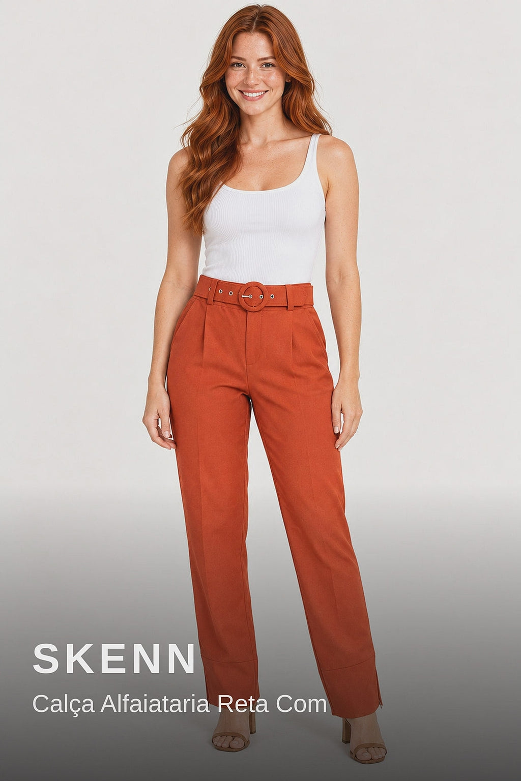 Skenn Calça Alfaiataria Reta Com