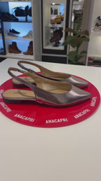 SAPATILHA SLINGBACK BICO FINO PRATEADA C 30029 0182 0108 ANACAPRI
