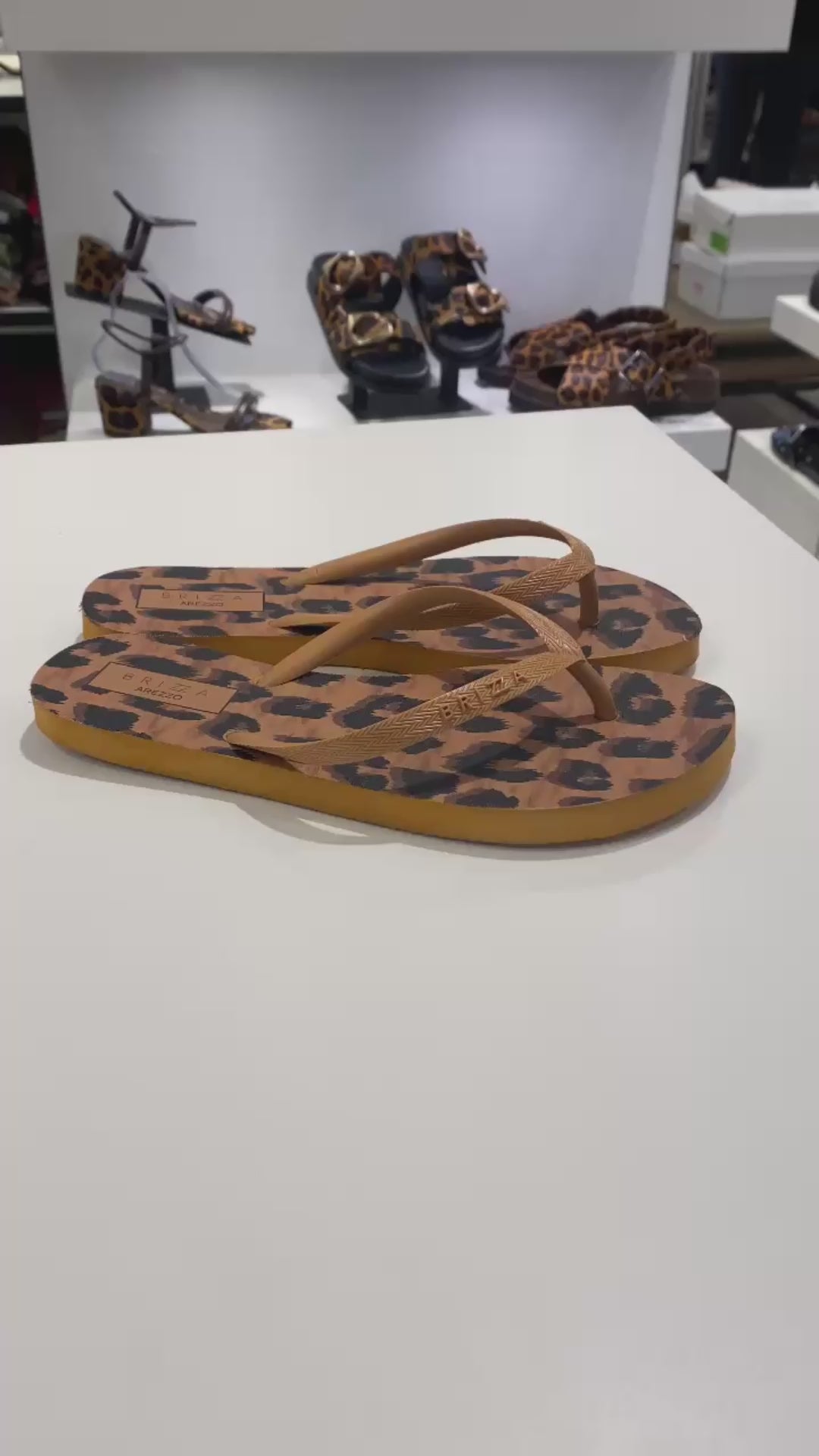 CHINELO DE DEDO MARROM ANIMAL PRINT ESSENTIAL  Z 19026 0113 0001 BRIZZA