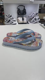 CHINELO DE DEDO AZUL ESTAMPADO J 10060 0022 0011 FARM SHOES