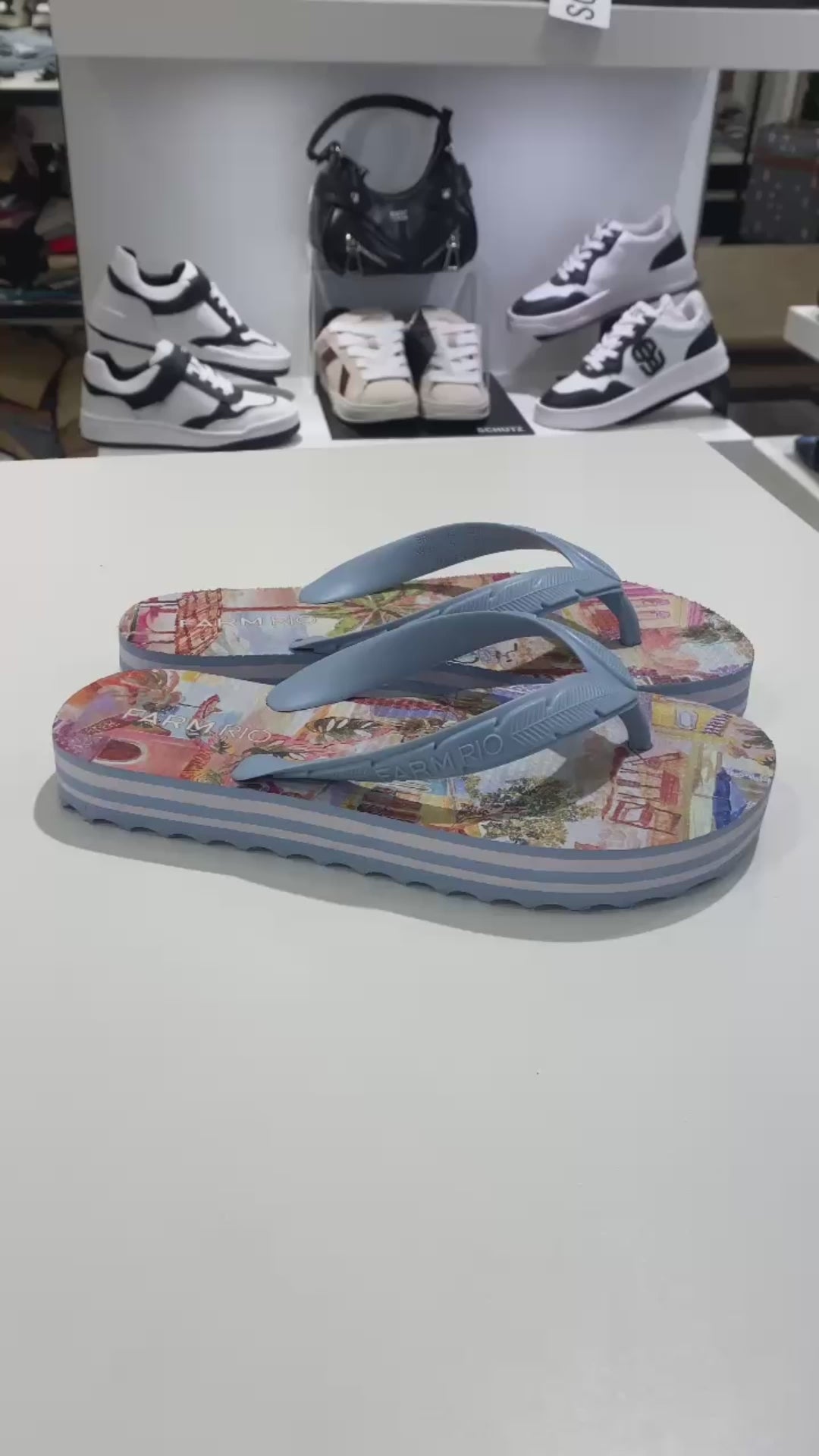 CHINELO DE DEDO AZUL ESTAMPADO J 10060 0022 0011 FARM SHOES