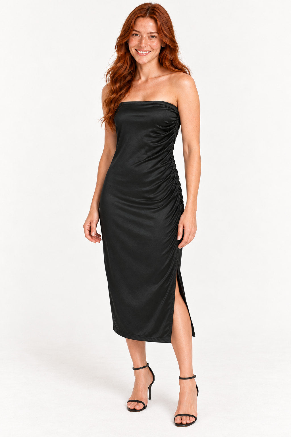 Vestido Midi TQC com Fenda 12376 Gringa Imagem secundária do produto