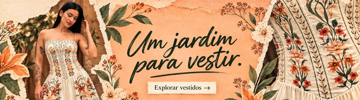 Um jardim para vestir. Explorar vestidos