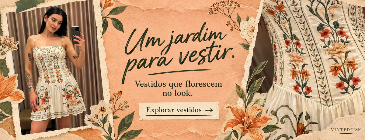 Um jardim para vestir. Vestidos que florescem no look. Explorar vestidos
